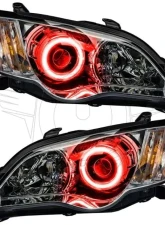 Oracle Lighting Pre-Assembled Headlights - Chrome LED Halo Kit Red Subaru Legacy 2008-2009                                     - 7206-003 - Image 2