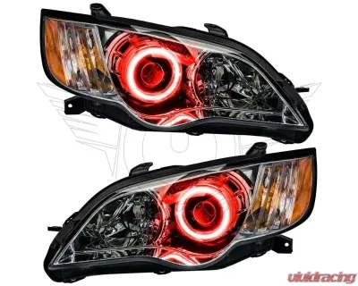 Oracle Lighting Pre-Assembled Headlights - Chrome LED Halo Kit Red Subaru Legacy 2008-2009 - 7206-003