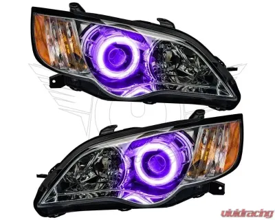 Oracle Lighting Pre-Assembled Headlights - Chrome LED Halo Kit Purple Subaru Legacy 2008-2009 - 7206-007
