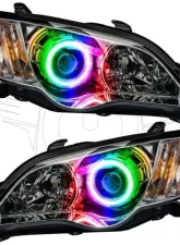 Oracle Lighting Pre-Assembled Headlights - Chrome LED Halo Kit ColorSHIFT - Simple Subaru Legacy 2008-2009                                     - 7206-504 - Image 2