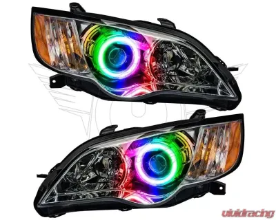 Oracle Lighting Pre-Assembled Headlights - Chrome LED Halo Kit ColorSHIFT - Simple Subaru Legacy 2008-2009 - 7206-504