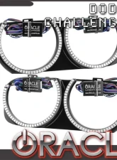 Oracle Lighting Pre-Installed Halo Headlight Bezels Red Color Dodge Challenger 2015-2023                                     - 7739-003 - Image 3