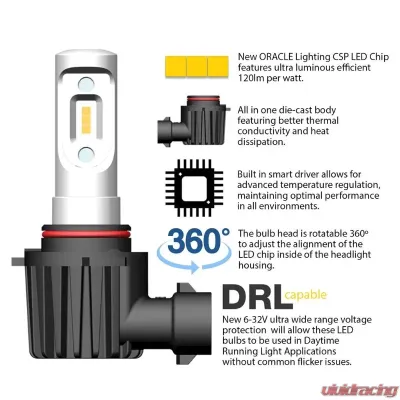 Oracle Lighting 880/881/H27 VSeries LED Headlight Bulb Conversion Kit - V5237-001