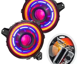 Oracle Lighting Oculus ColorSHIFT Bi-LED Projector Headlights Jeep Wrangler JL | Gladiator JT 2018-2024