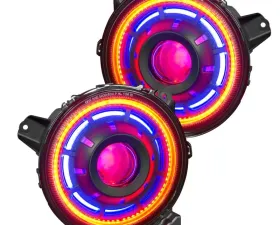 Oracle Lighting Oculus ColorSHIFT Bi-LED Projector Headlights No Controller Jeep Wrangler JL | Gladiator JT 2018-2024