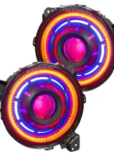 Oracle Lighting Oculus ColorSHIFT Bi-LED Projector Headlights No Controller Jeep Wrangler JL | Gladiator JT 2018-2024                                     - 5839-334 - Image 17