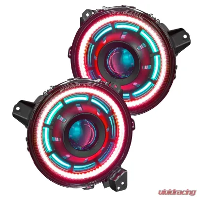 Oracle Lighting Oculus ColorSHIFT Bi-LED Projector Headlights Jeep Wrangler JL | Gladiator JT 2018-2024 - 5839-330