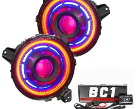 Oracle Lighting Oculus ColorSHIFT Bi-LED Projector Headlights BC1 Jeep Wrangler JL | Gladiator JT 2018-2024