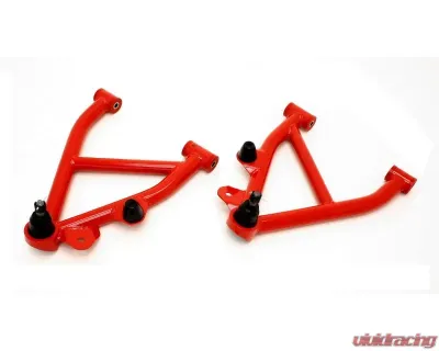 BMR Suspension Polyurethane Bushings A-arms Lower DOM Non-adjustable Red No Spring Pocket Chevrolet Camaro 1982-1992 | Pontiac Firebird 1982-1992 - AA007R