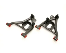 BMR Suspension Polyurethane Bushings Non-adjustable A-arms Lower DOM Black w/ Spring Pocket Chevrolet Camaro 1982-1992 | Pontiac Firebird 1982-1992
