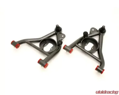 BMR Suspension Polyurethane Bushings Non-adjustable A-arms Lower DOM Black w/ Spring Pocket Chevrolet Camaro 1982-1992 | Pontiac Firebird 1982-1992 - AA008H