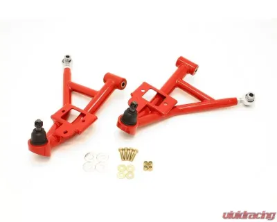 BMR Suspension Polyurethane/Rod End Combo Adjustable 1in Lowering A-arms Lower DOM Red Chevrolet Camaro | Pontiac Firebird 1993-2002 - AA020R
