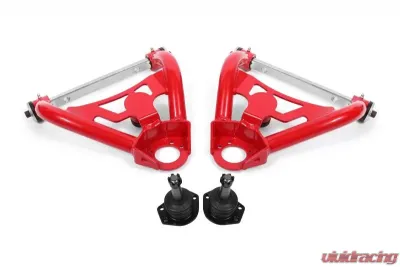 BMR Suspension Delrin Bushings A-arms Upper Pro-touring Tall Ball Joint Red Buick Grand Sport | Skylark | Chevy El Camino |  Chevelle | Malibu | Monte Carlo 1964-1973 - AA028R