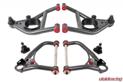 BMR Suspension A-arm Kit Upper AA005H Lower AA006H Black Pontiac Firebird | Chevrolet Camaro | Nova 1967-1974 - AA029H