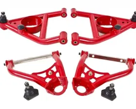 BMR Suspension A-arm Kit Upper AA005R Lower AA006R Red Pontiac Firebird | Chevrolet Camaro | Nova 1967-1974