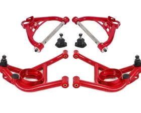 BMR Suspension A-arm Kit Upper AA015R Lower AA014R Red Pontiac Firebird | Chevrolet Camaro | Nova 1970-1981