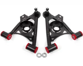 BMR Suspension Spring Pocket Non-adjustable A-arms Lower Poly Std Ball Joint Black Ford Mustang 1979-1993