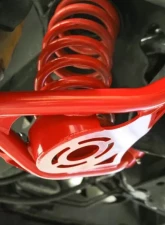 BMR Suspension Spring Pocket Non-adjustable A-arms Lower Poly Std Ball Joint Red Ford Mustang 1979-1993                                     - AA034R - Image 2
