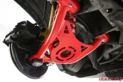 BMR Suspension Spring Pocket Non-adjustable A-arms Lower Poly Std Ball Joint Red Ford Mustang 1979-1993 - AA034R