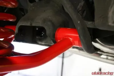 BMR Suspension Spring Pocket Non-adjustable A-arms Lower Poly Std Ball Joint Red Ford Mustang 1979-1993 - AA034R