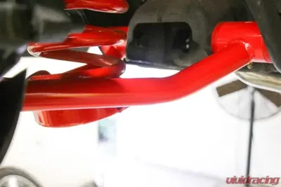 BMR Suspension Spring Pocket Non-adjustable A-arms Lower Poly Std Ball Joint Red Ford Mustang 1979-1993 - AA034R