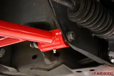 BMR Suspension Coilover, Non-adjustable A-arms Lower Poly Std Ball Joint Red Ford Mustang 1979-1993 - AA035R