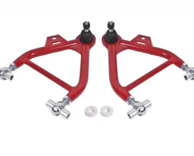 BMR Suspension Coilover Adjustable Rod End A-arms Lower Std Ball Joint Red Ford Mustang 1979-1993