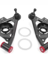 BMR Suspension Spring Pocket Non-adjustable A-arms Lower Polyurethane Bushings Tall Ball Joint Black Ford Mustang 1979-1993                                     - AA037H - Image 2