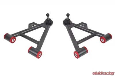 BMR Suspension Coilover A-arms Lower Non-adjustable Poly Tall Ball Joint Black Ford Mustang 1979-1993 - AA038H
