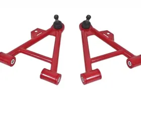 BMR Suspension Coilover A-arms Lower Non-adjustable Poly Tall Ball Joint Red Ford Mustang 1979-1993