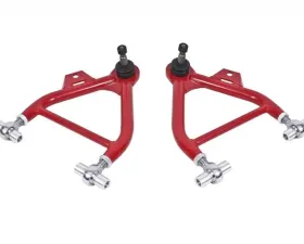BMR Suspension Coilover A-arms Lower Adjustable Rod End Tall Ball Joint Red Ford Mustang 1979-1993