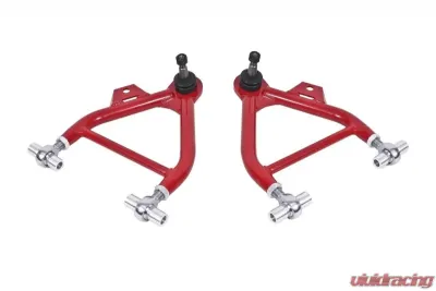 BMR Suspension Coilover A-arms Lower Adjustable Rod End Tall Ball Joint Red Ford Mustang 1979-1993 - AA039R