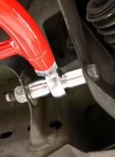 BMR Suspension Coilover A-arms Lower Adjustable Rod End Tall Ball Joint Red Ford Mustang 1979-1993                                     - AA039R - Image 4