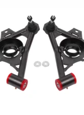 BMR Suspension Spring Pocket A-arms Lower Non-adjustable Poly Std Ball Joint Black New Edge | SN95 Ford Mustang 1994-2004                                     - AA040H - Image 2