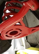 BMR Suspension Spring Pocket A-arms Lower Non-adjustable Poly Std Ball Joint Red New Edge | SN95 Ford Mustang 1994-2004                                     - AA040R - Image 2
