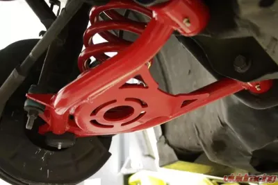BMR Suspension Spring Pocket A-arms Lower Non-adjustable Poly Std Ball Joint Red New Edge | SN95 Ford Mustang 1994-2004 - AA040R