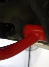 BMR Suspension Spring Pocket A-arms Lower Non-adjustable Poly Std Ball Joint Red New Edge | SN95 Ford Mustang 1994-2004                                     - AA040R - Image 4