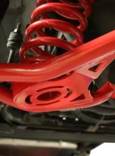 BMR Suspension Spring Pocket A-arms Lower Non-adjustable Poly Std Ball Joint Red New Edge | SN95 Ford Mustang 1994-2004                                     - AA040R - Image 5