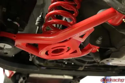 BMR Suspension Spring Pocket A-arms Lower Non-adjustable Poly Std Ball Joint Red New Edge | SN95 Ford Mustang 1994-2004 - AA040R