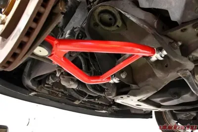 BMR Suspension Coilover A-arms Lower Adjustable Rod End Std Ball Joint Red New Edge | SN95 Ford Mustang 1994-2004 - AA042R