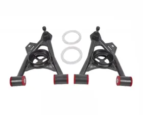 BMR Suspension Spring Pocket A-arms Lower Non-adjustable Poly Tall Ball Joint Black New Edge | SN95 Ford Mustang 1994-2004