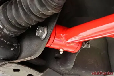BMR Suspension Spring Pocket A-arms Lower Non-adjustable Poly Tall Ball Joint Red New Edge | SN95 Ford Mustang 1994-2004 - AA043R