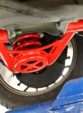 BMR Suspension Spring Pocket A-arms Lower Non-adjustable Poly Tall Ball Joint Red New Edge | SN95 Ford Mustang 1994-2004                                     - AA043R - Image 4