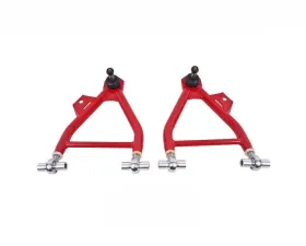 BMR Suspension Coilover A-arms Lower Adjustable Rod End Tall Ball Joint Red New Edge | SN95 Ford Mustang 1994-2004