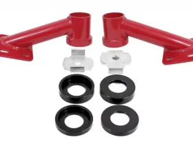 BMR Suspension Cradle Bushing Lockout Kit, Level 2 Red Ford Mustang 2015-2022