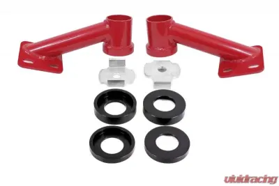 BMR Suspension Cradle Bushing Lockout Kit, Level 2 Red Ford Mustang 2015-2022 - CB005R