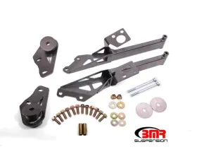 BMR Suspension IRS Subframe Support Brace System - Black Ford Mustang 2015-2022