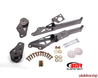 BMR Suspension IRS Subframe Support Brace System - Black Ford Mustang 2015-2022 - CB762H