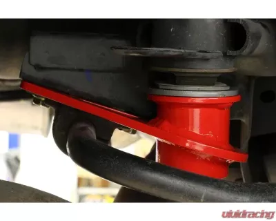 BMR Suspension IRS Subframe Support Brace System - Red Ford Mustang 2015-2022 - CB762R