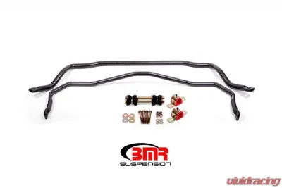 BMR Suspension Sway Bar Kit With Bushings, Front SB008 And Rear SB009 Black Buick Skylark | Chevrolet Malibu | Oldsmobile 442 | Pontiac GTO 1964-1972 - SB028H